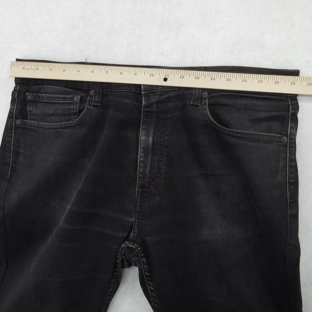 Levis 512 Jeans Mens 38x33 Black Charcoal Slim Taper Fit Stretch Denim Pants